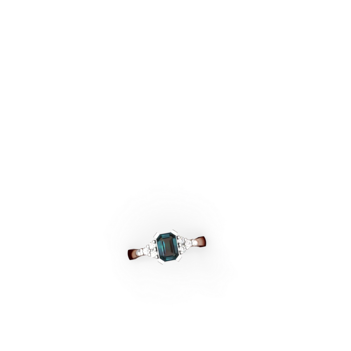 Alexandrite Timeless Classic 14K White Gold ring R2591