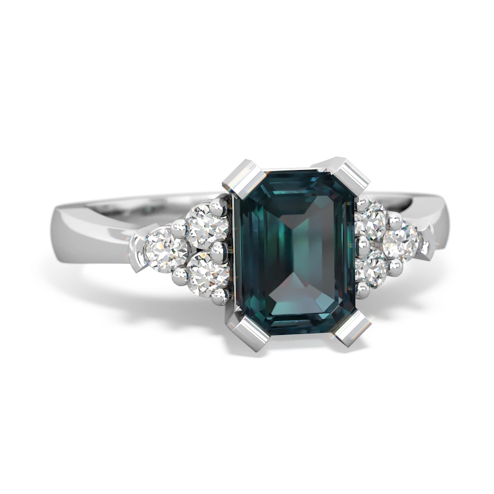 Alexandrite Timeless Classic 14K White Gold ring R2591