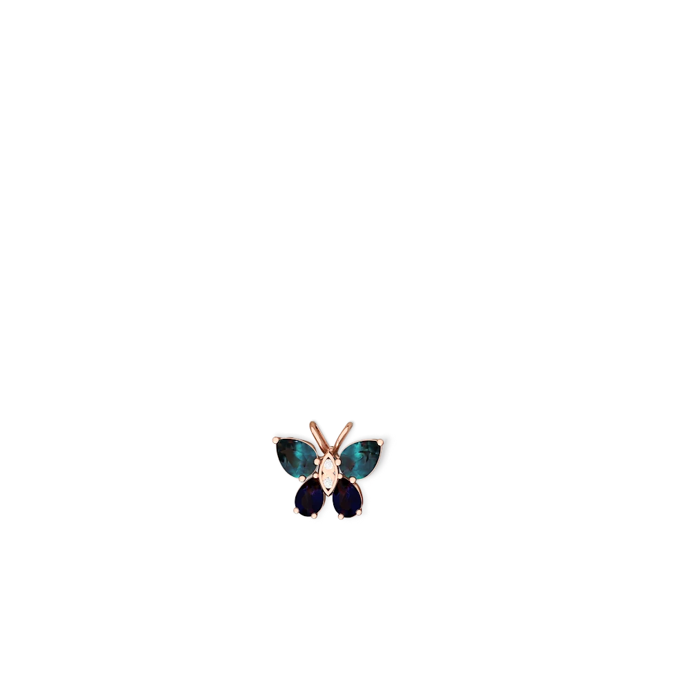 Alexandrite Butterfly 14K Rose Gold earrings E2215