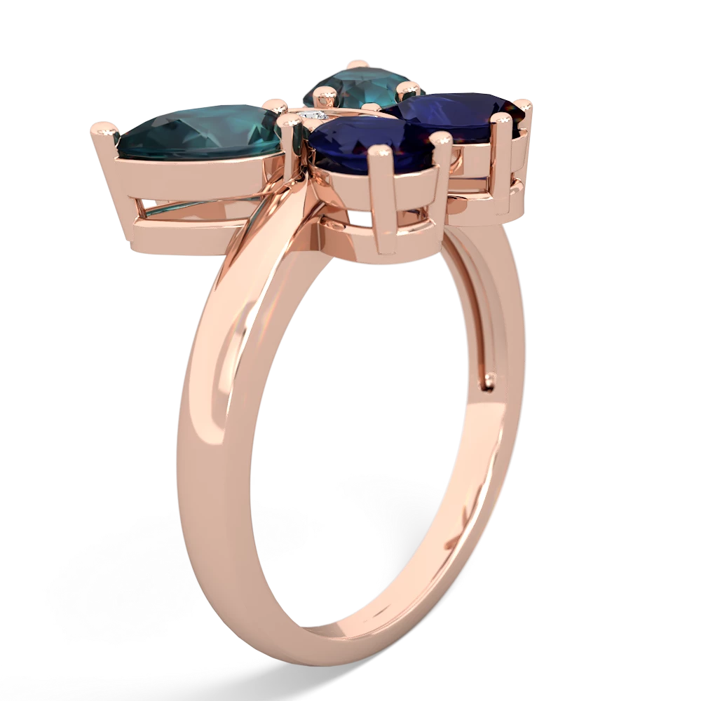 Alexandrite Butterfly 14K Rose Gold ring R2215