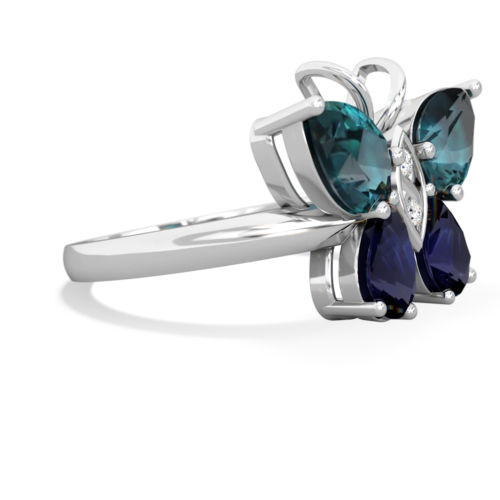 Alexandrite Butterfly 14K White Gold ring R2215