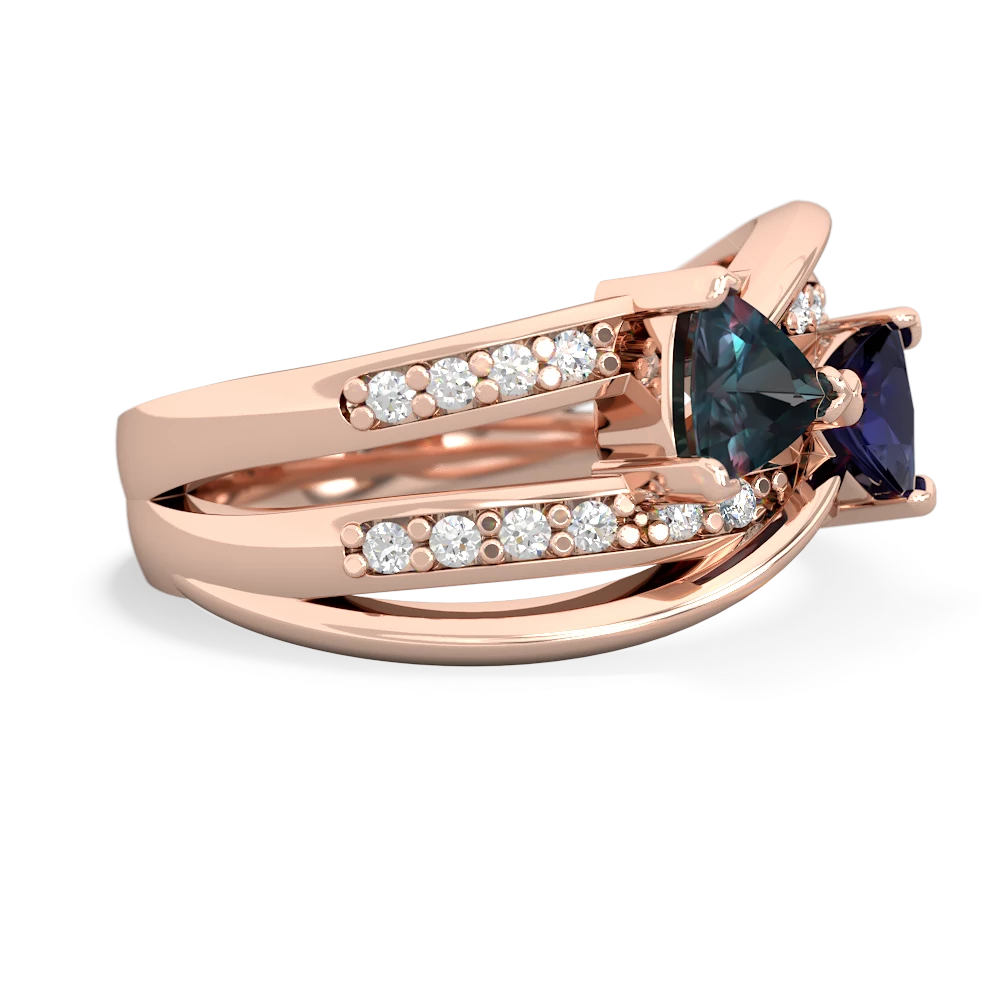 Alexandrite Bowtie 14K Rose Gold ring R2360