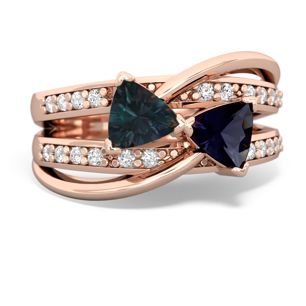 Alexandrite Bowtie 14K Rose Gold ring R2360