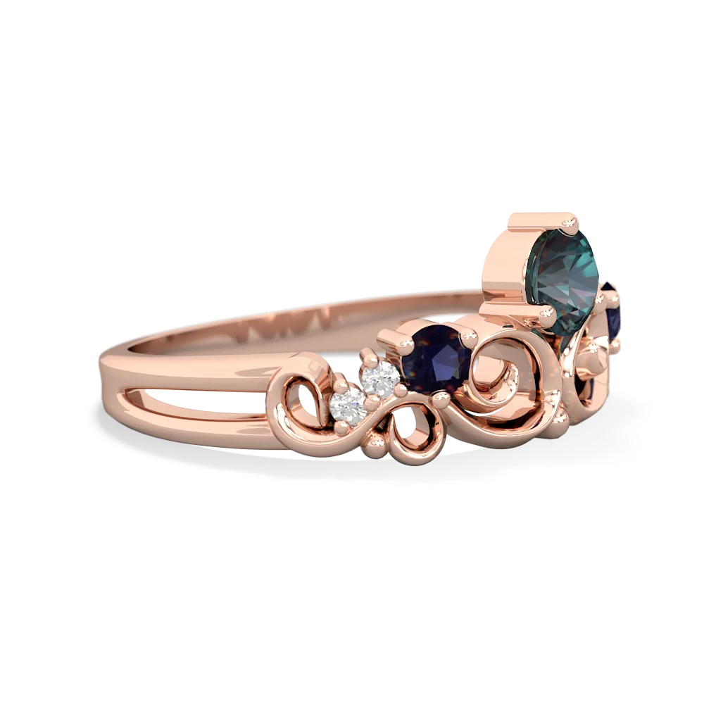 Alexandrite Crown Keepsake 14K Rose Gold ring R5740