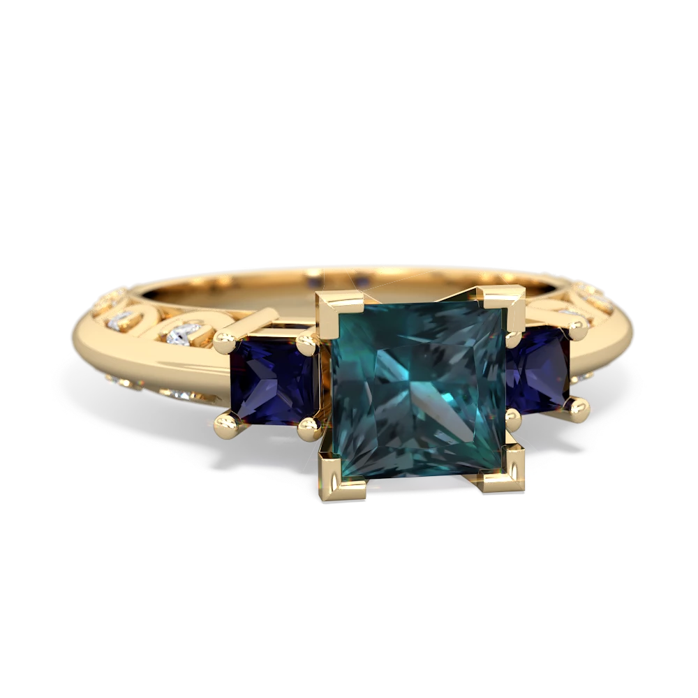 Alexandrite Eternal Embrace Engagement 14K Yellow Gold ring C2001