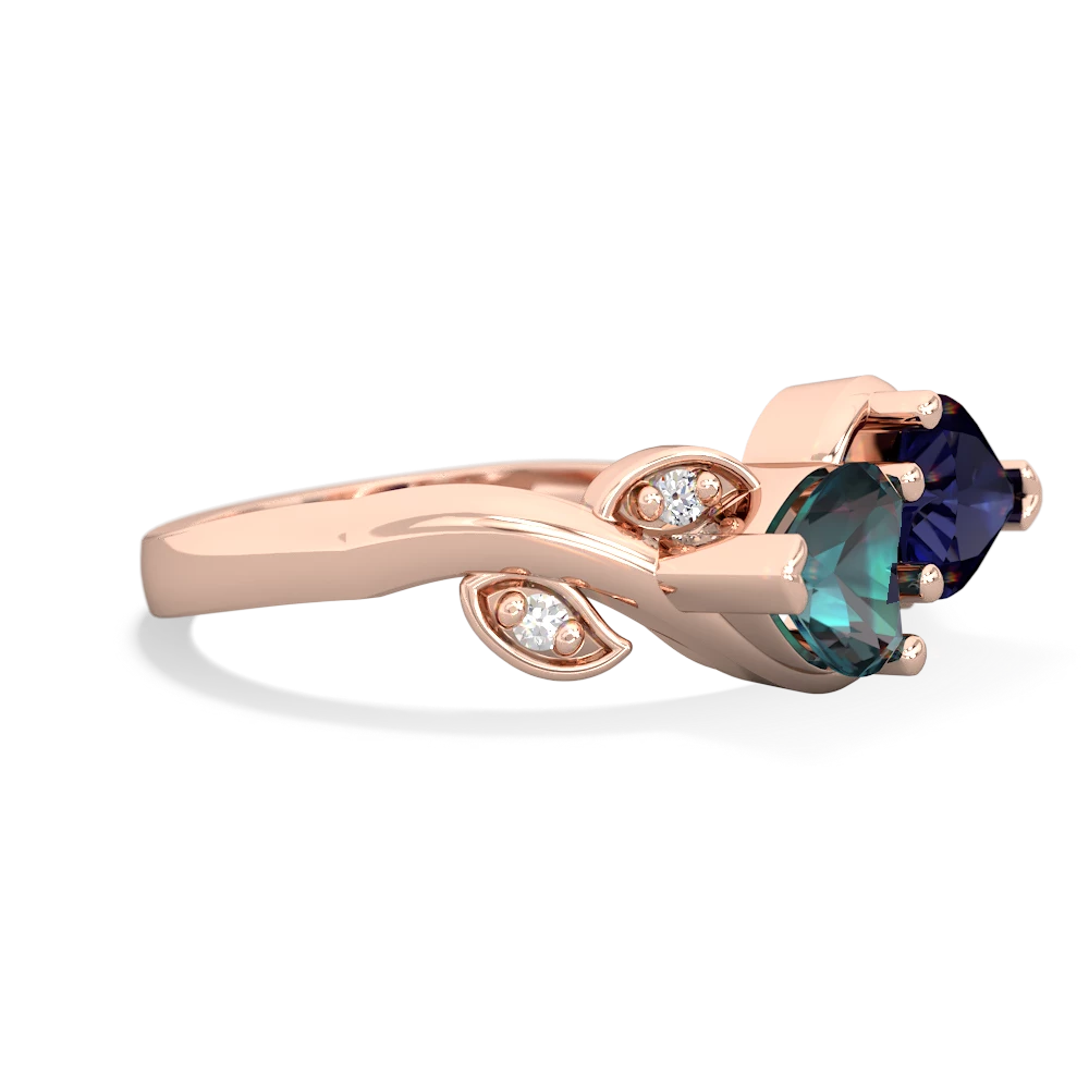 Alexandrite Floral Elegance 14K Rose Gold ring R5790