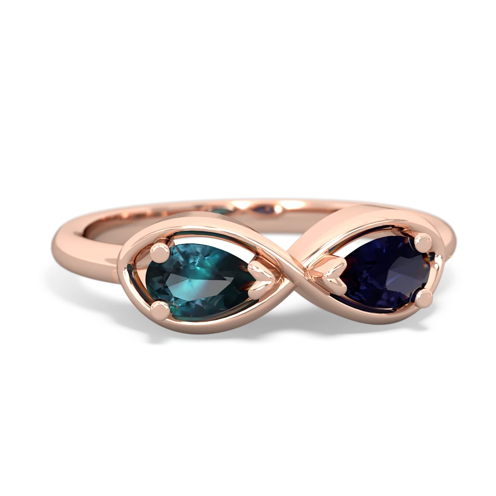 Alexandrite Infinity 14K Rose Gold ring R5050