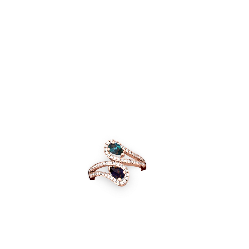 Alexandrite Diamond Dazzler 14K Rose Gold ring R3000