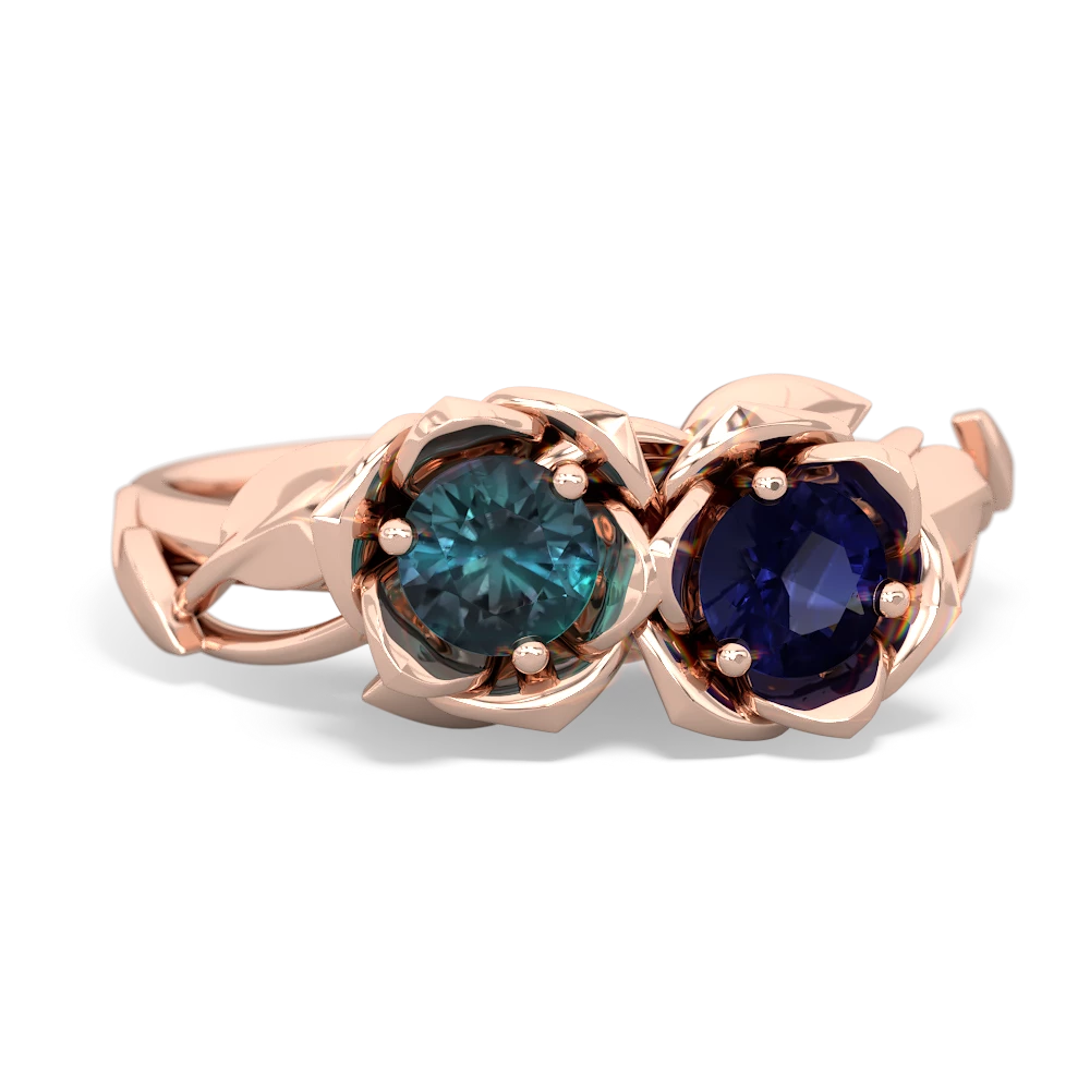 Alexandrite Rose Garden 14K Rose Gold ring R5510