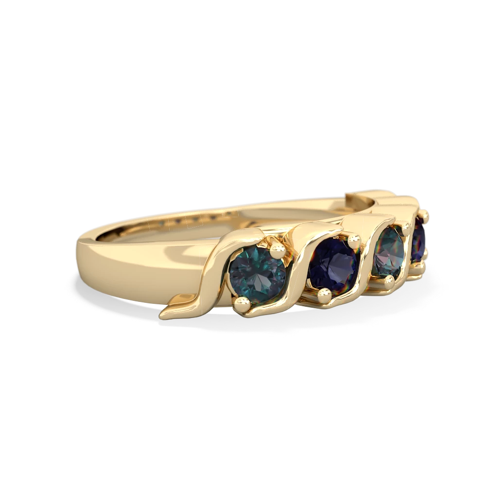 Alexandrite Anniversary Band 14K Yellow Gold ring R2089