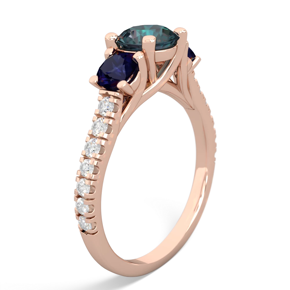 Alexandrite Pave Trellis 14K Rose Gold ring R5500