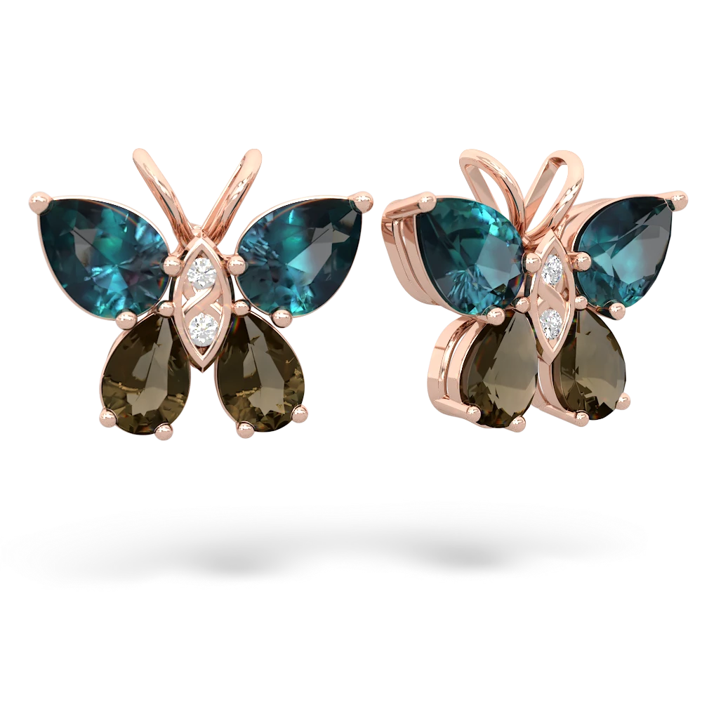 Alexandrite Butterfly 14K Rose Gold earrings E2215