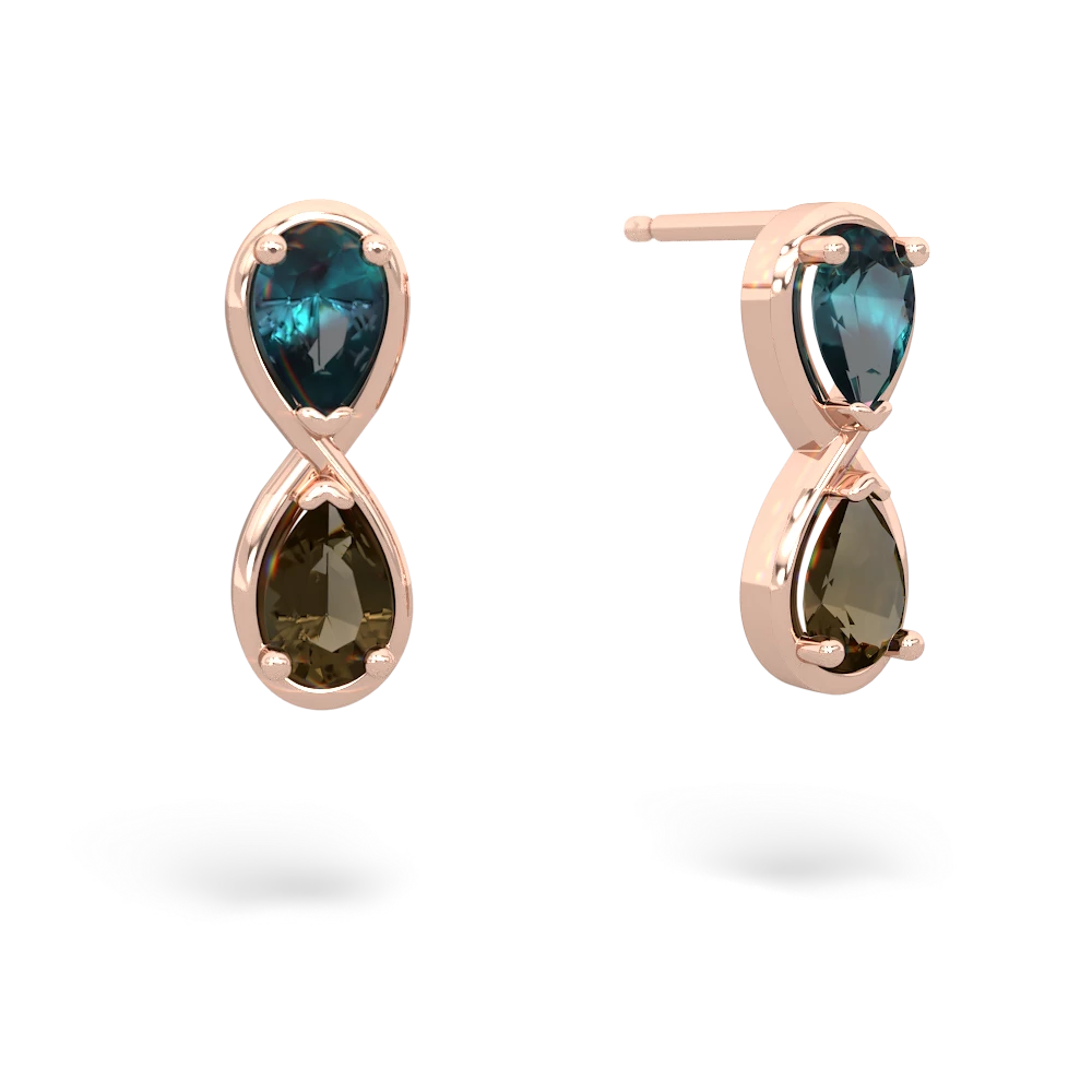 Alexandrite Infinity 14K Rose Gold earrings E5050