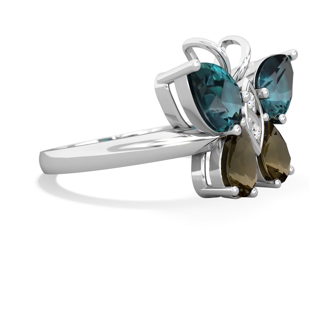 Alexandrite Butterfly 14K White Gold ring R2215