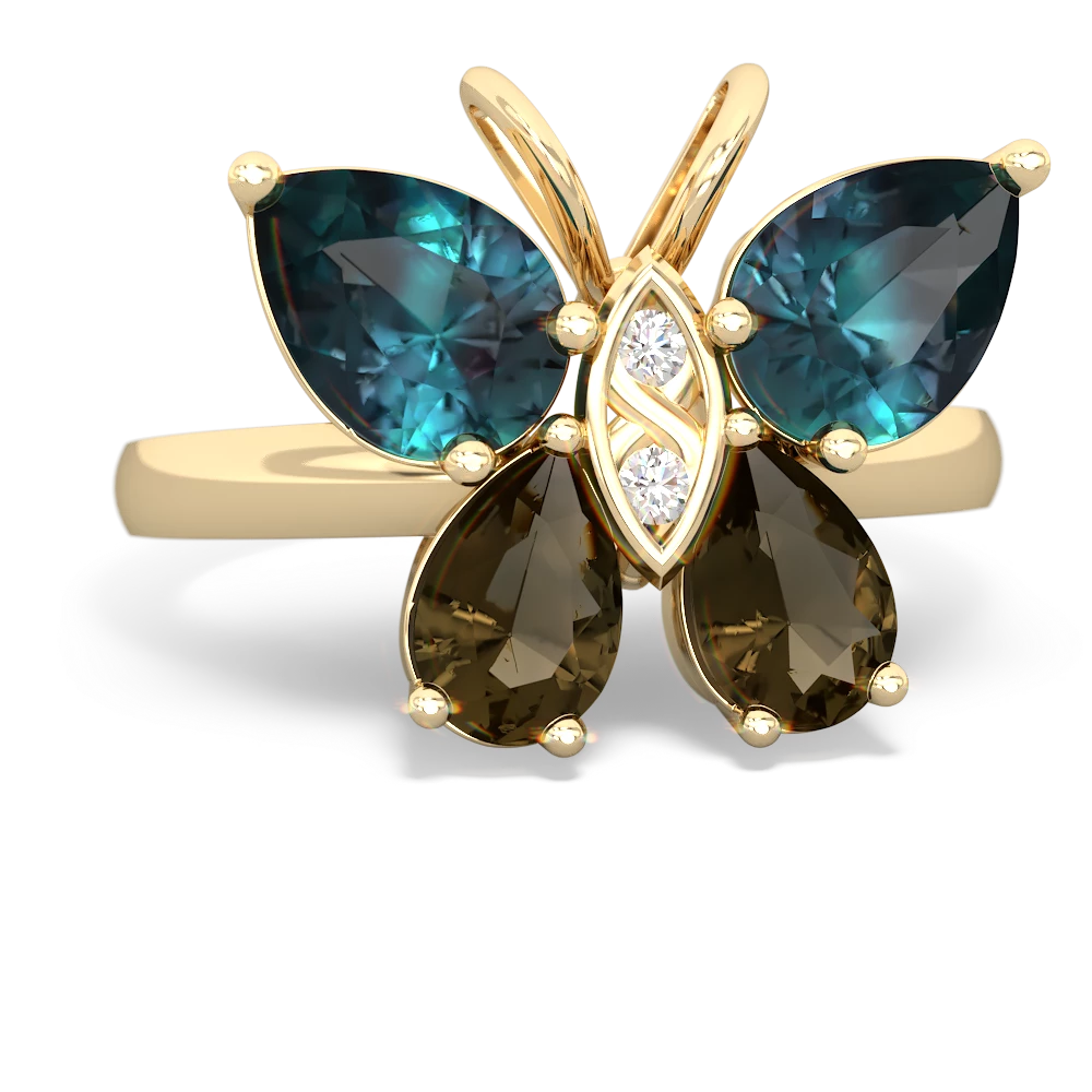 Alexandrite Butterfly 14K Yellow Gold ring R2215