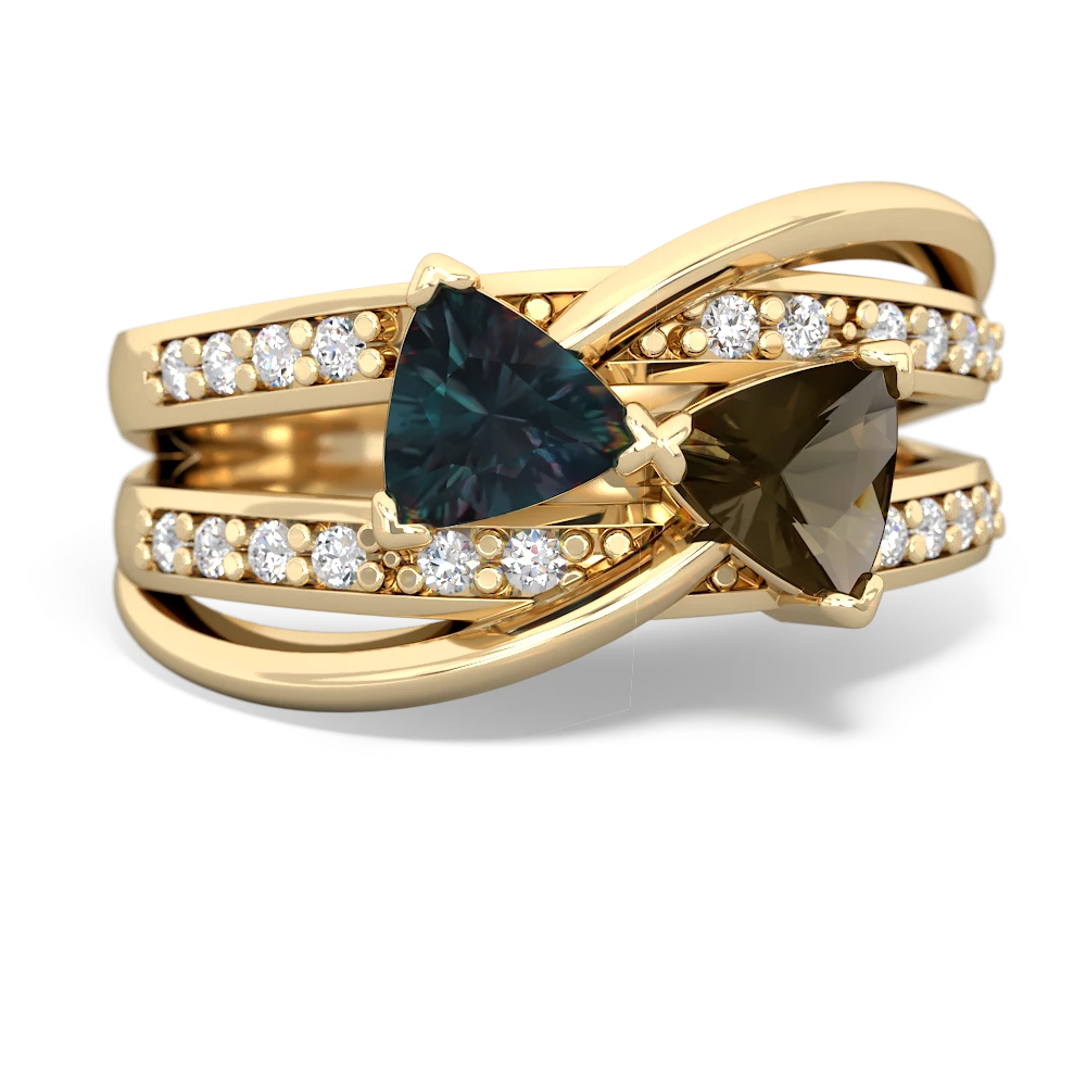 Alexandrite Bowtie 14K Yellow Gold ring R2360