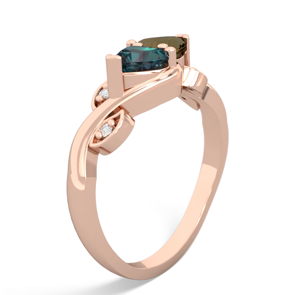 Alexandrite Floral Elegance 14K Rose Gold ring R5790