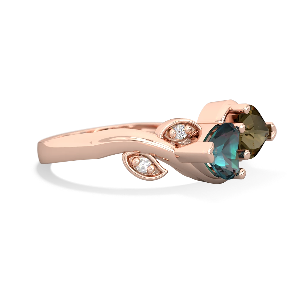 Alexandrite Floral Elegance 14K Rose Gold ring R5790