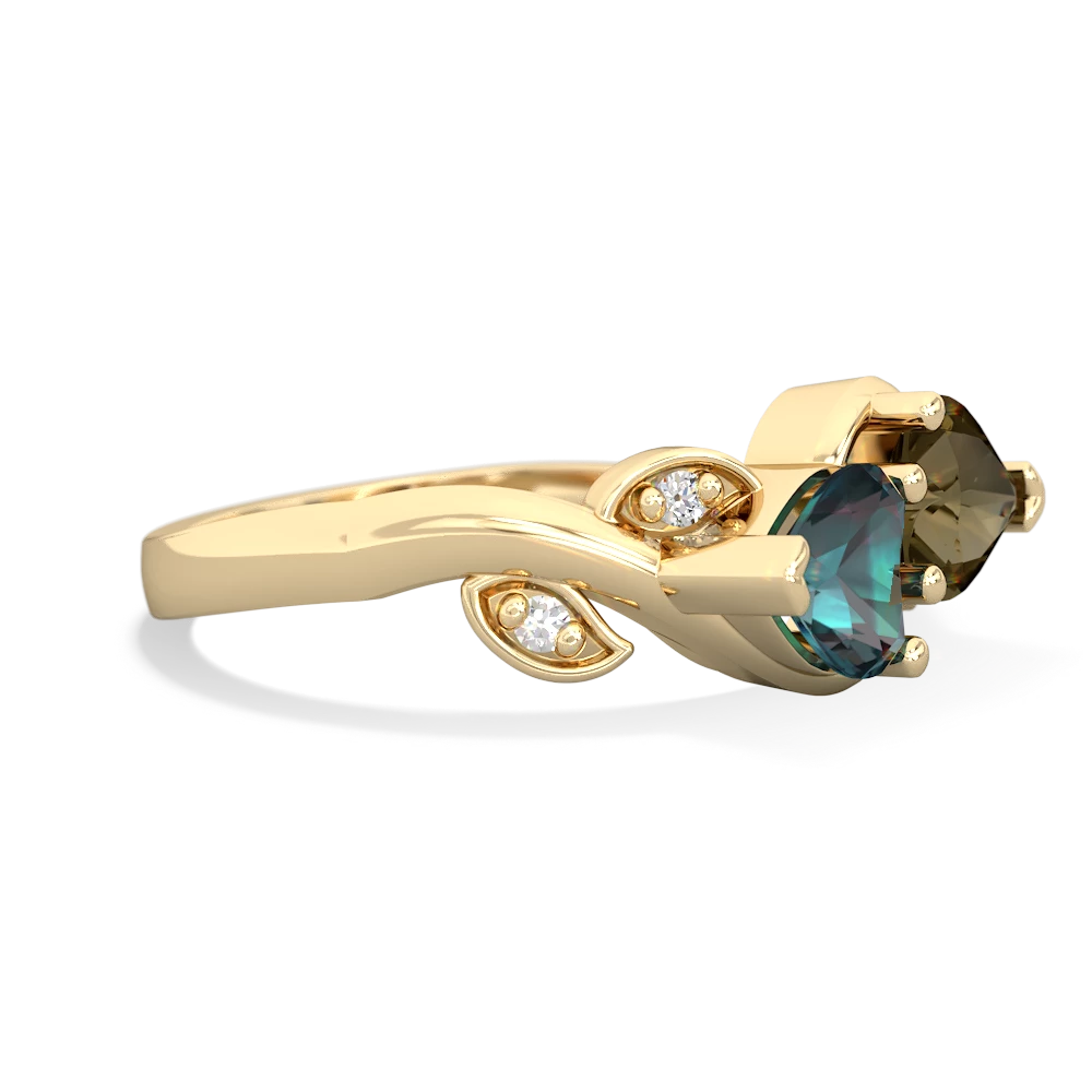 Alexandrite Floral Elegance 14K Yellow Gold ring R5790