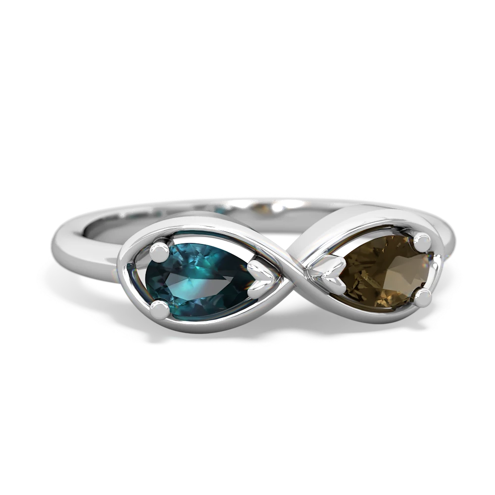 Alexandrite Infinity 14K White Gold ring R5050