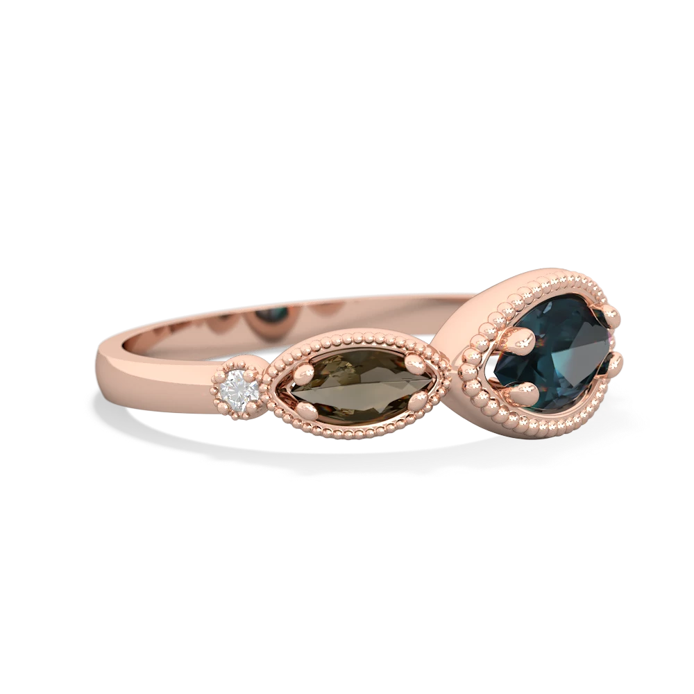 Alexandrite Milgrain Marquise 14K Rose Gold ring R5700