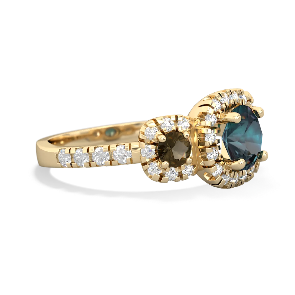 Alexandrite Regal Halo 14K Yellow Gold ring R5350