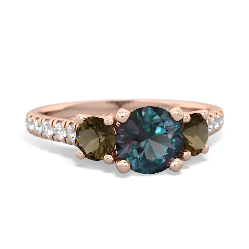 Alexandrite Pave Trellis 14K Rose Gold ring R5500