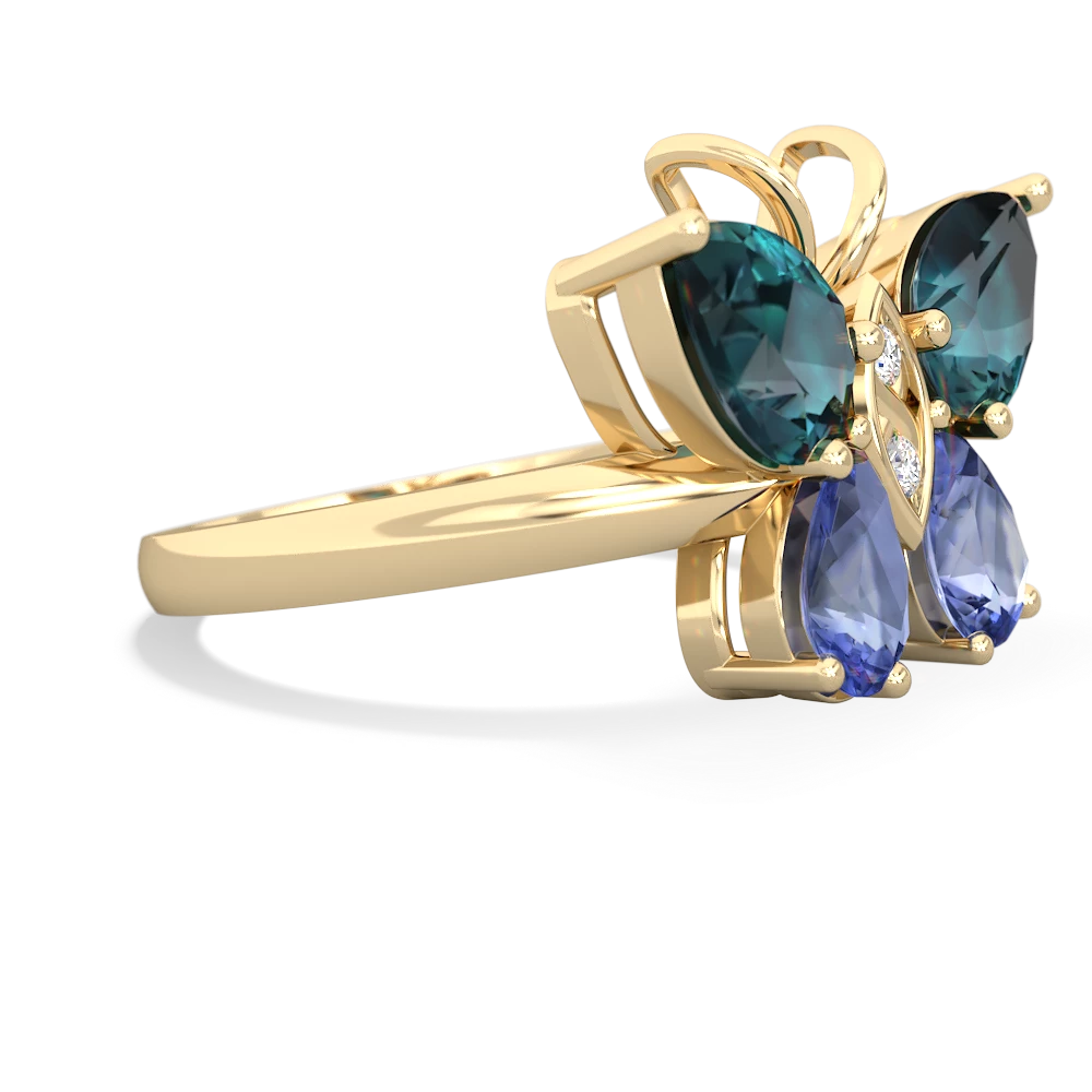 Alexandrite Butterfly 14K Yellow Gold ring R2215