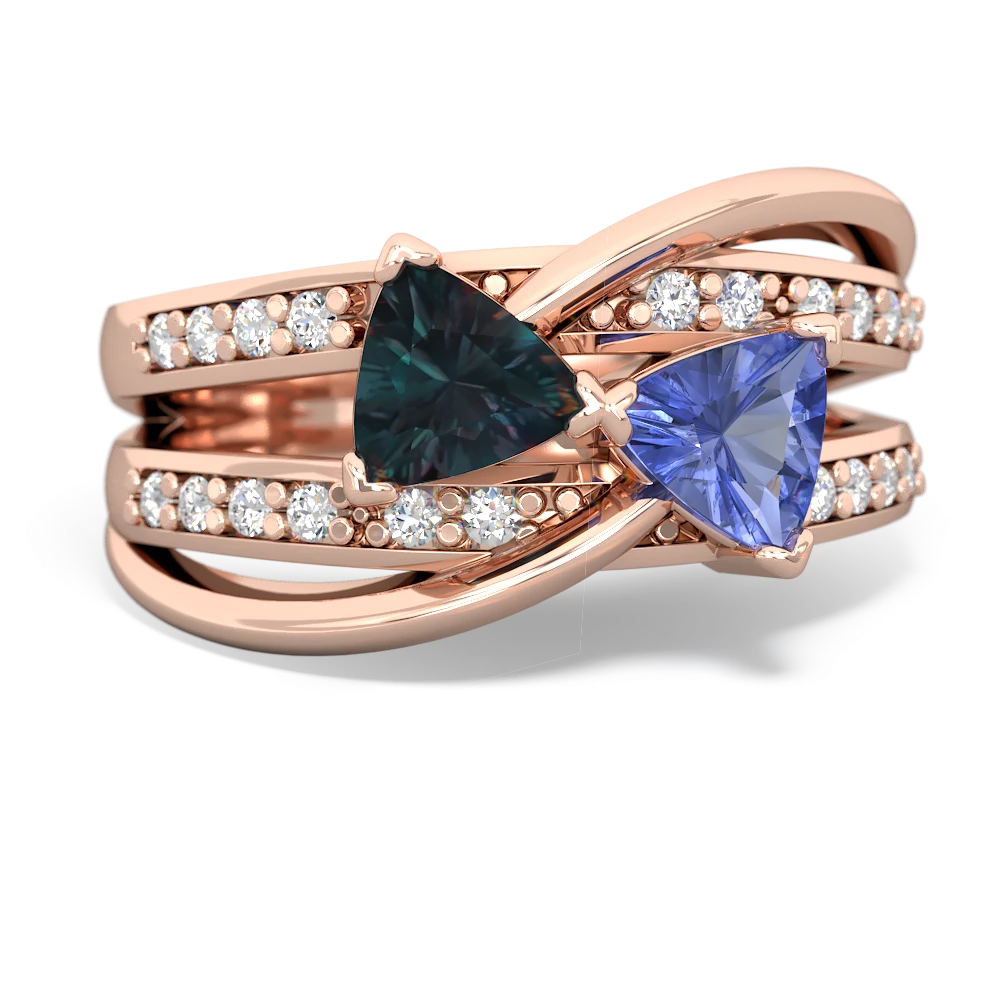 Alexandrite Bowtie 14K Rose Gold ring R2360