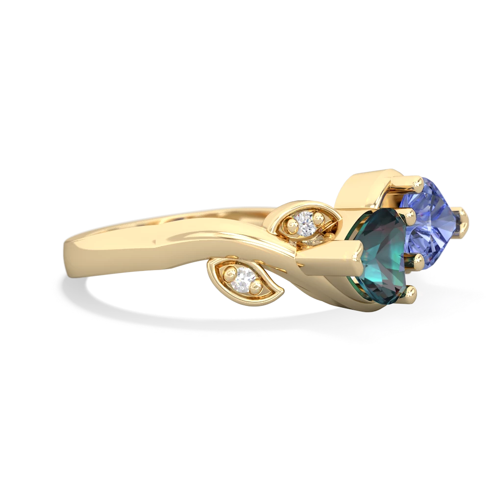 Alexandrite Floral Elegance 14K Yellow Gold ring R5790