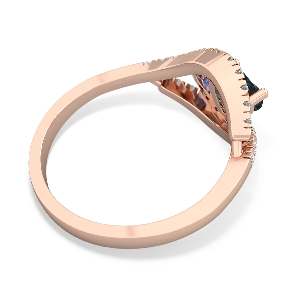 Alexandrite Mother And Child 14K Rose Gold ring R3010