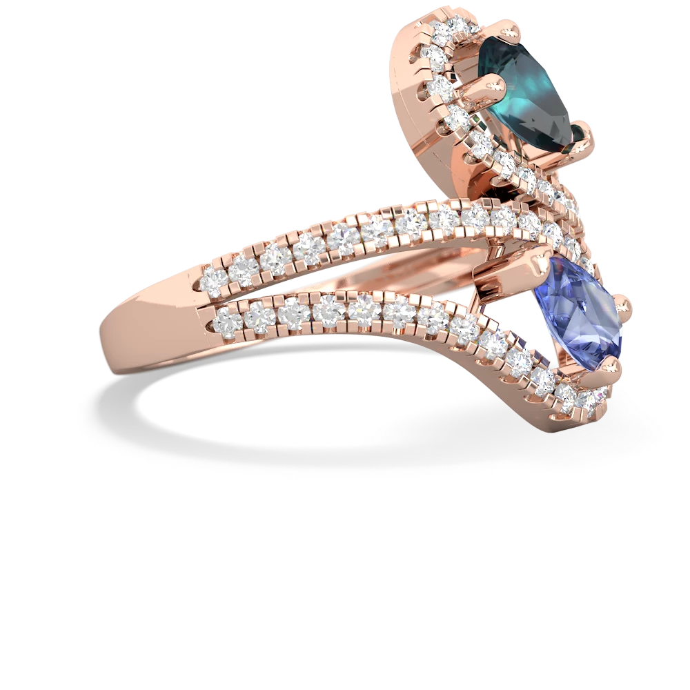 Alexandrite Diamond Dazzler 14K Rose Gold ring R3000