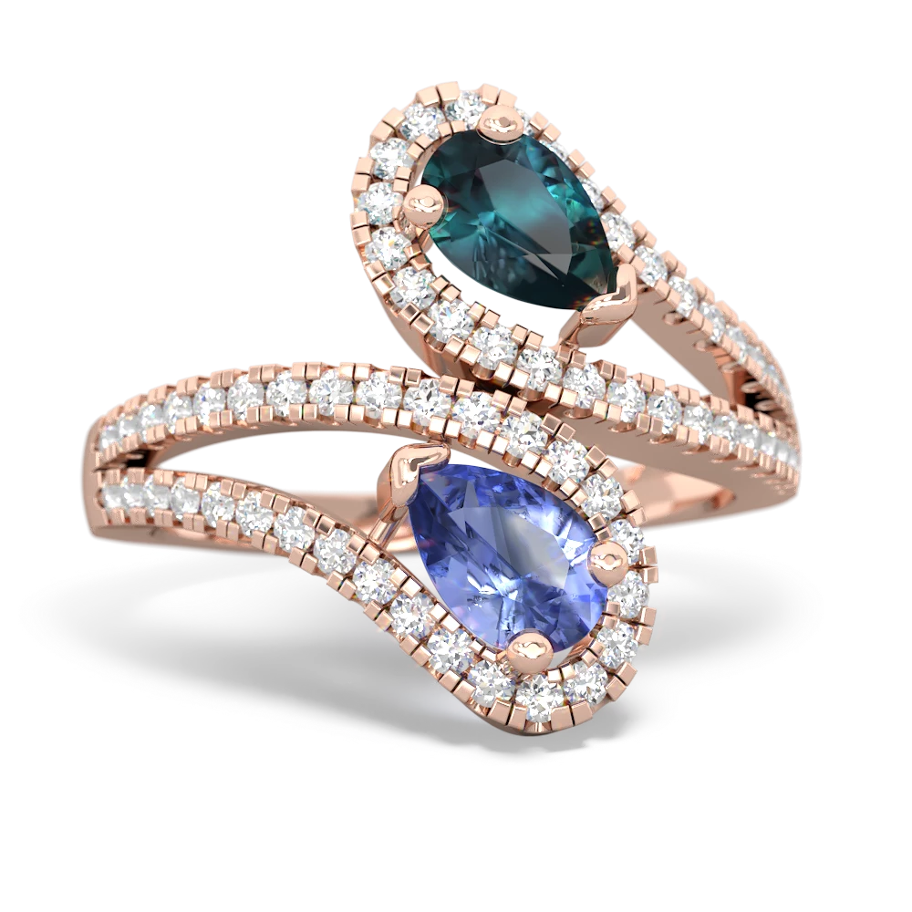 Alexandrite Diamond Dazzler 14K Rose Gold ring R3000