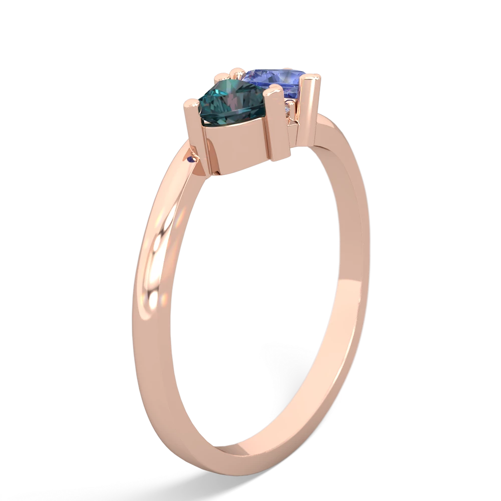 Alexandrite Sweethearts 14K Rose Gold ring R5260