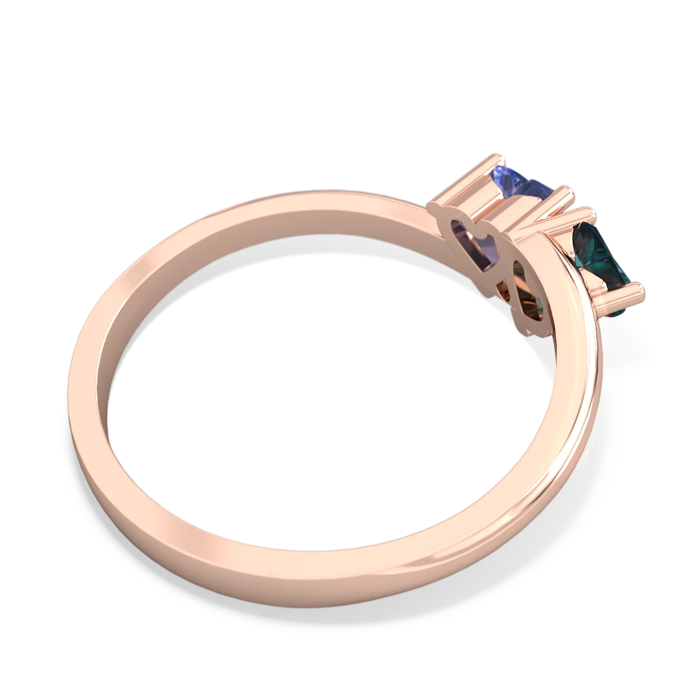 Alexandrite Sweethearts 14K Rose Gold ring R5260