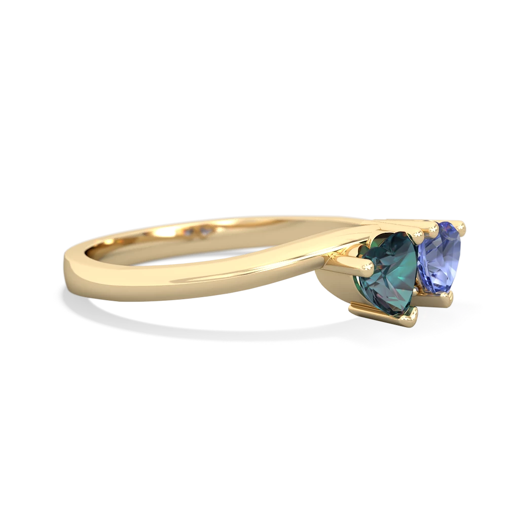 Alexandrite Sweethearts 14K Yellow Gold ring R5260