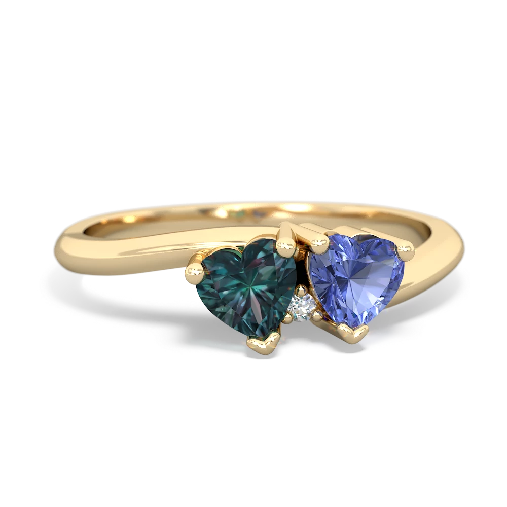 Alexandrite Sweethearts 14K Yellow Gold ring R5260