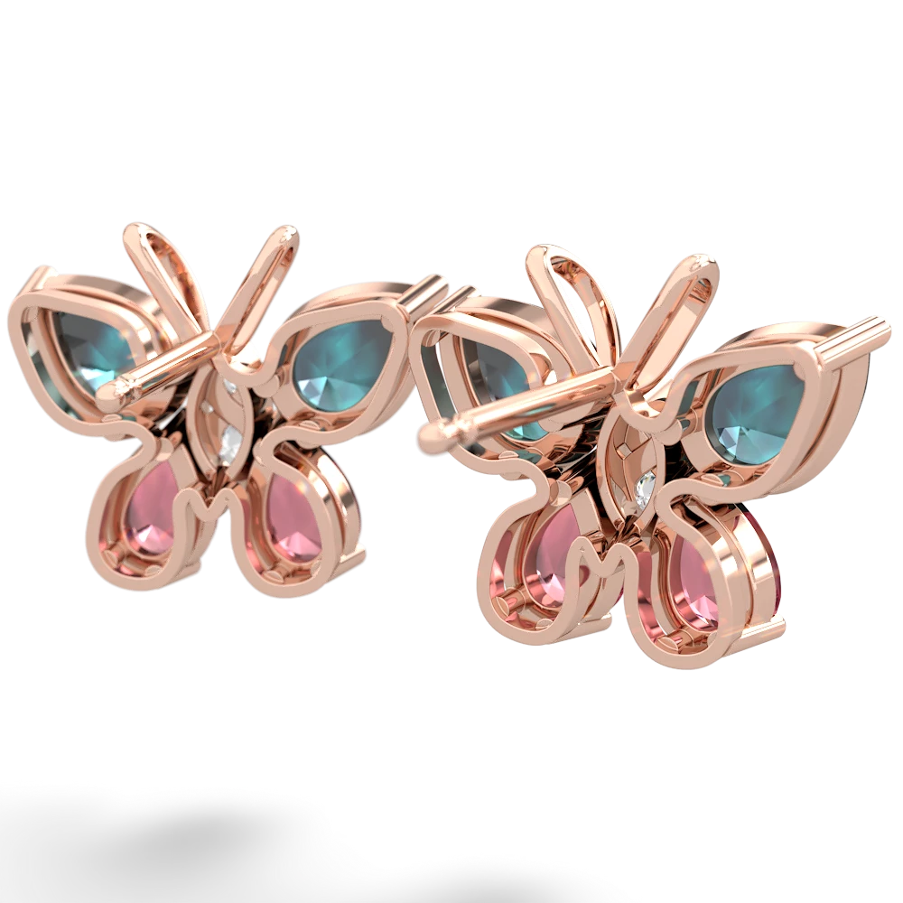 Alexandrite Butterfly 14K Rose Gold earrings E2215