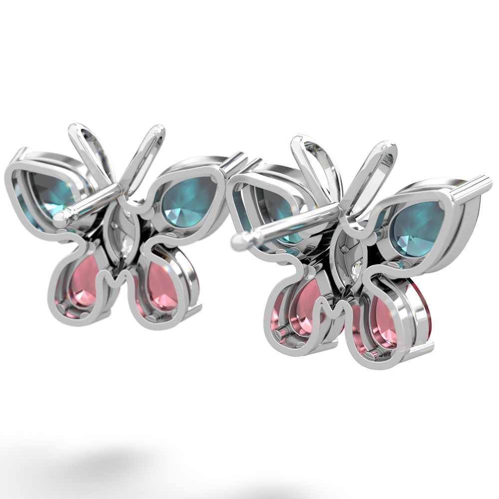 Alexandrite Butterfly 14K White Gold earrings E2215