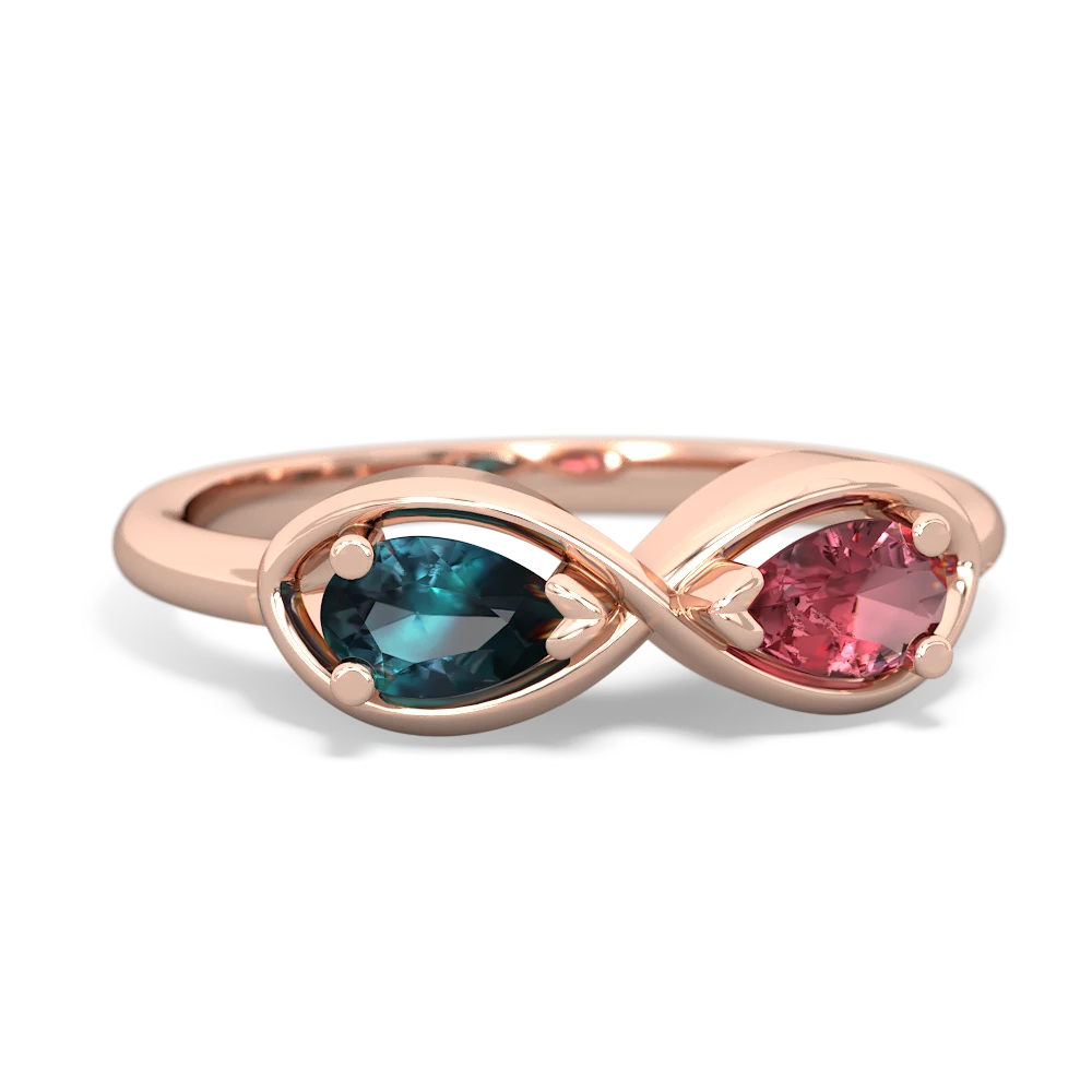 Alexandrite Infinity 14K Rose Gold ring R5050