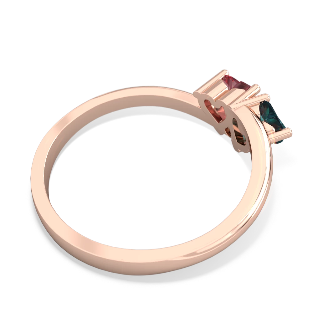 Alexandrite Sweethearts 14K Rose Gold ring R5260