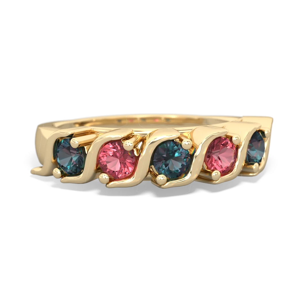 Alexandrite Anniversary Band 14K Yellow Gold ring R2089