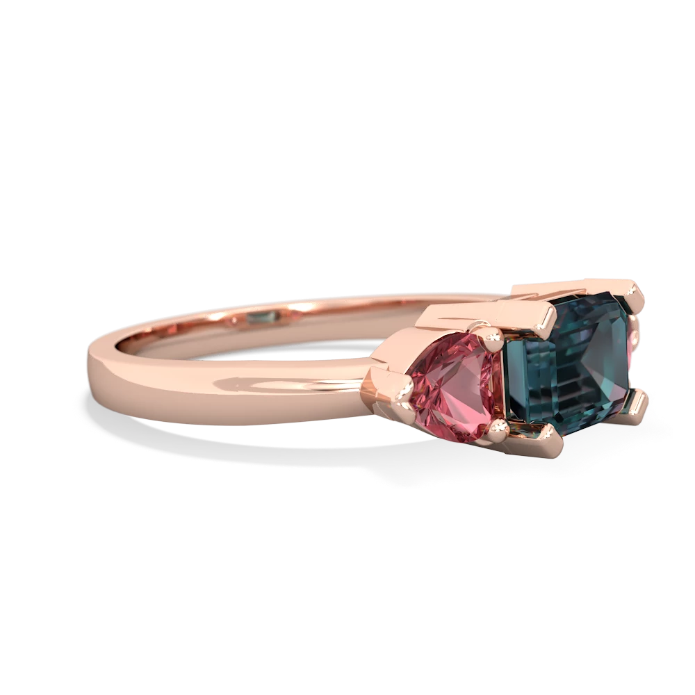 Alexandrite Three Stone 14K Rose Gold ring R5235