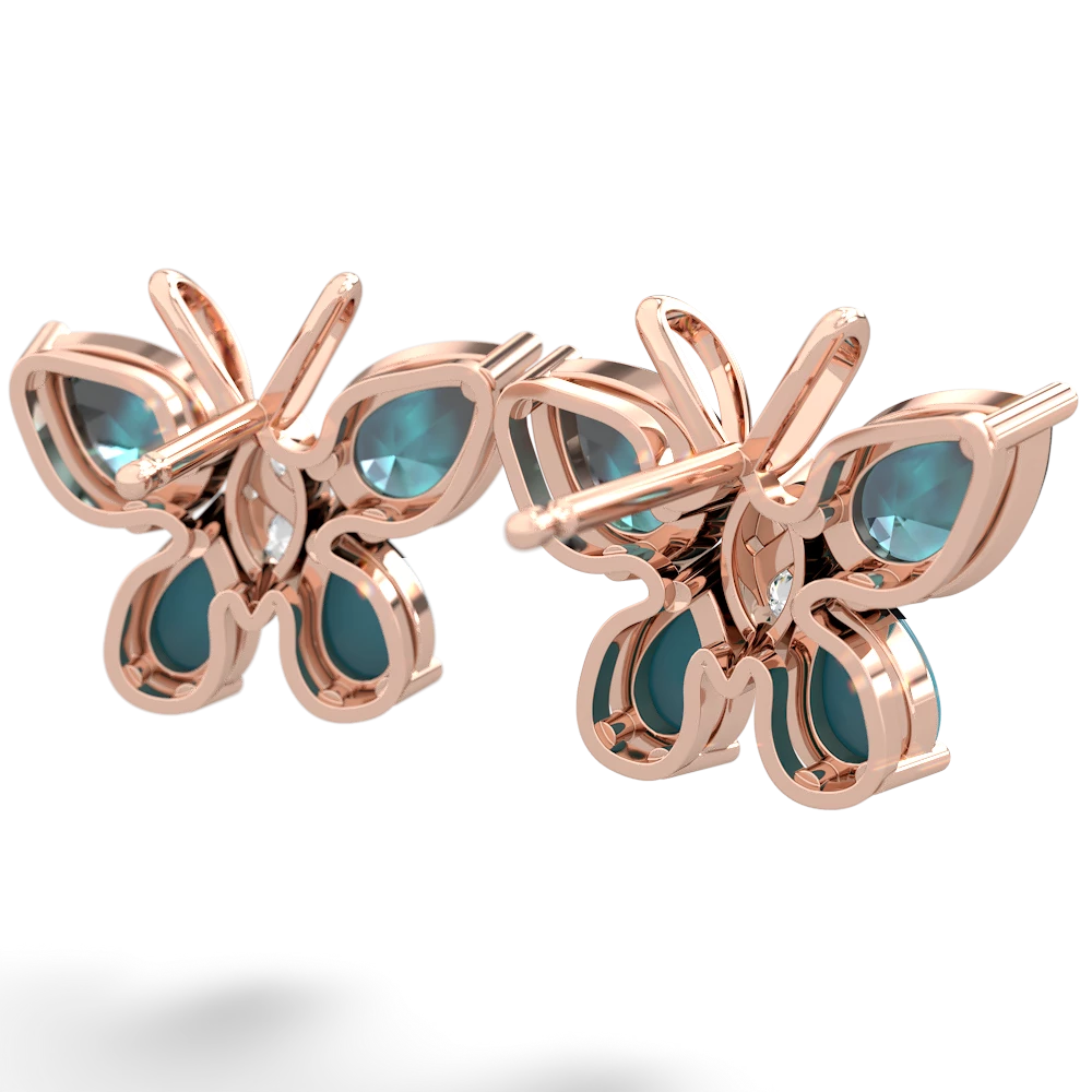 Alexandrite Butterfly 14K Rose Gold earrings E2215