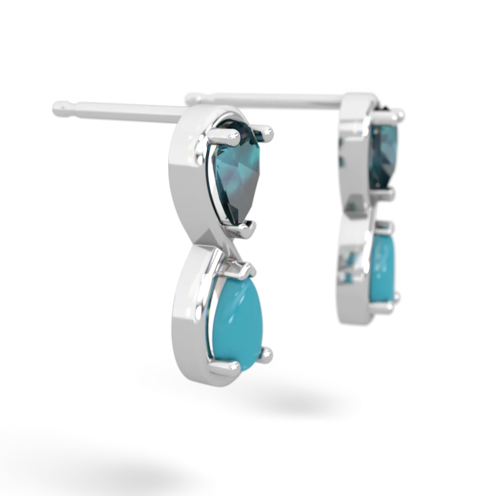 Alexandrite Infinity 14K White Gold earrings E5050