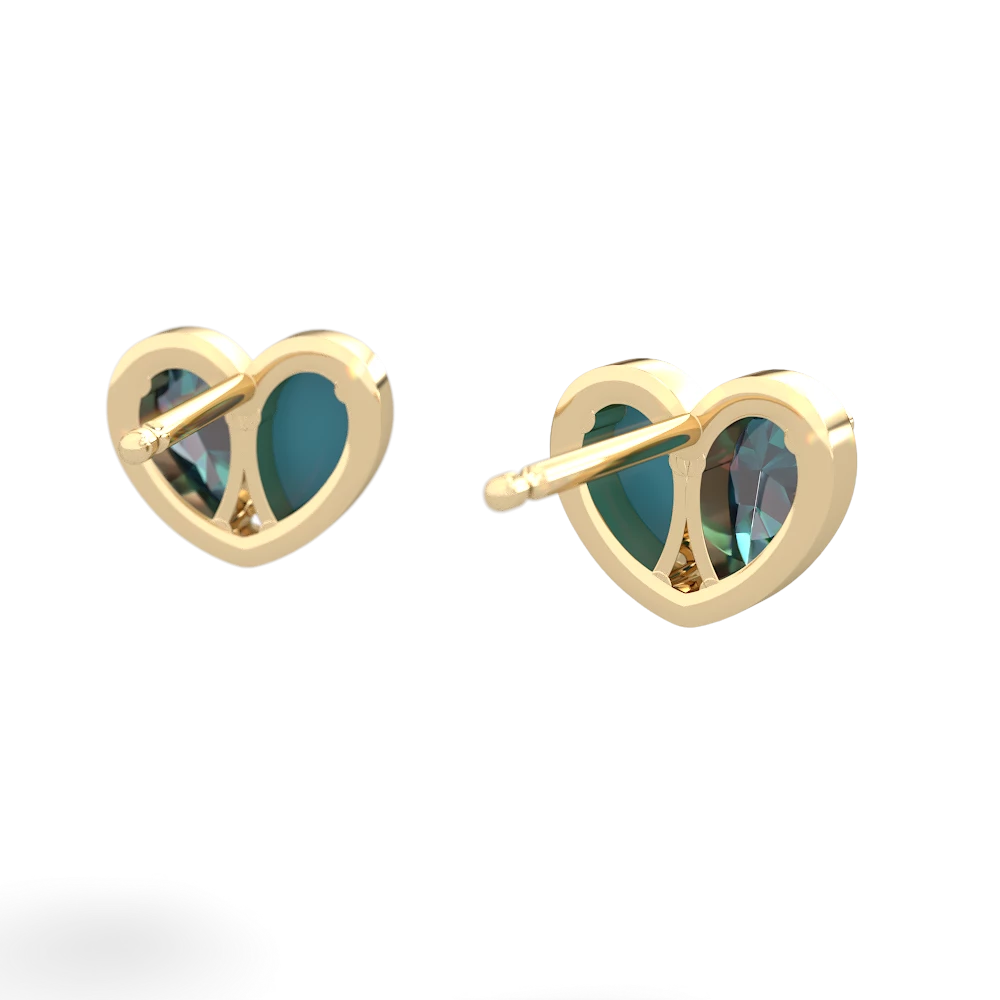 Alexandrite 'Our Heart' 14K Yellow Gold earrings E5072