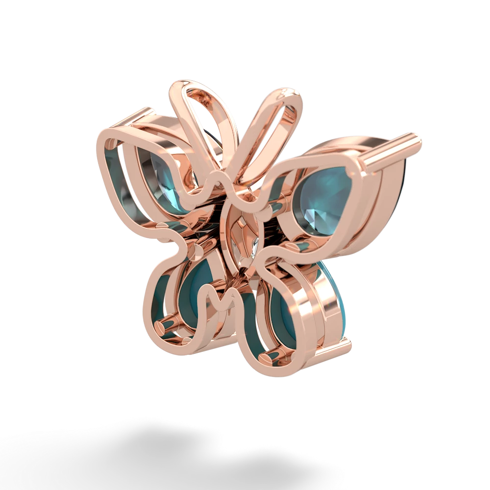 Alexandrite Butterfly 14K Rose Gold pendant P2215