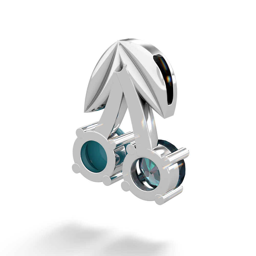 Alexandrite Sweet Cherries 14K White Gold pendant P7001