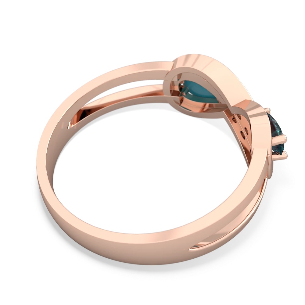 Alexandrite Diamond Infinity 14K Rose Gold ring R5390