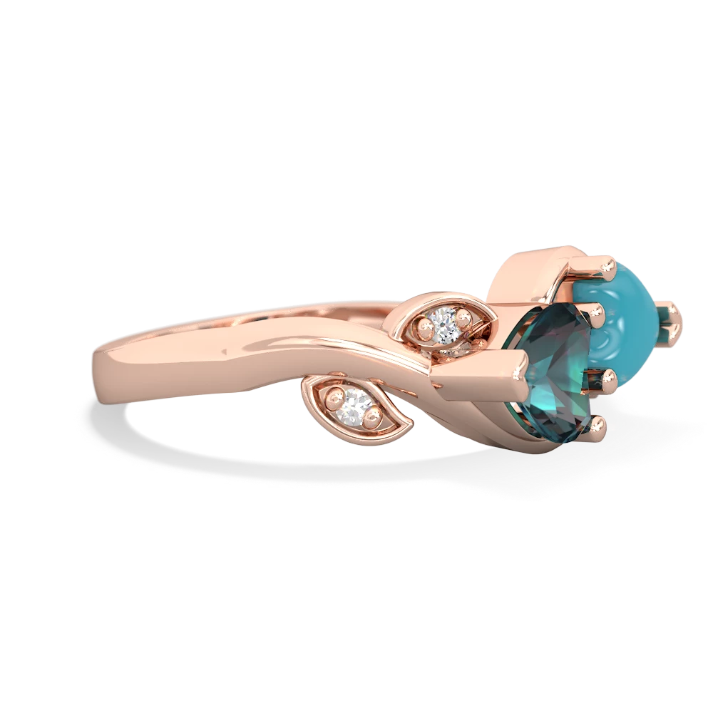 Alexandrite Floral Elegance 14K Rose Gold ring R5790